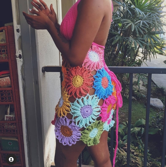 *SOLD* NEW custom made crochet dress - Picture 2 of 5